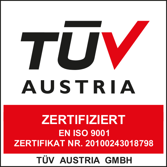 TÜV Austria zertifiziert nach EN ISO 9001